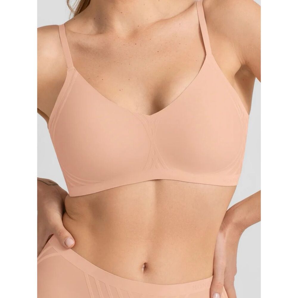 NWT Honeylove Silhouette Wireless Bra Blush Size XL 42 C/D